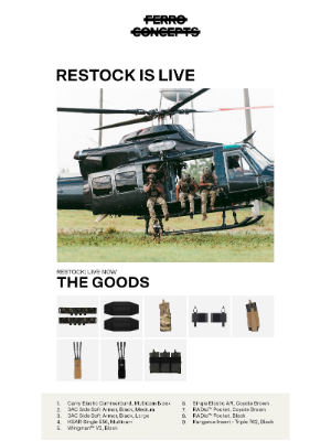 Ferro Concepts - STANDARD ISSUE - RESTOCK LIVE NOW