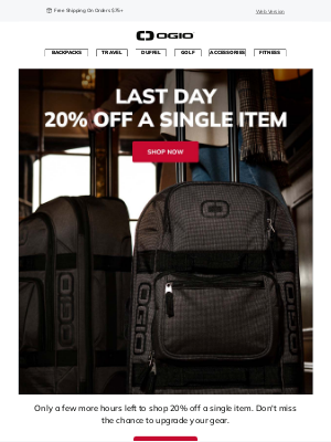 Ogio - Last Chance: 20% Off A Single Item