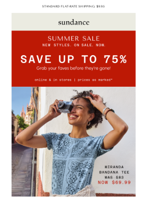 Sundance Catalog - ICYMI: even more NEW sale styles