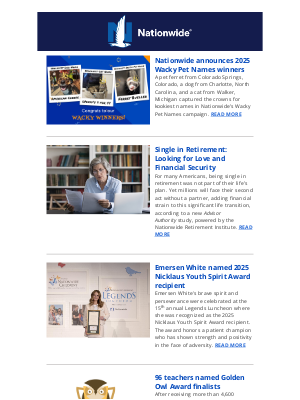 Nationwide - New from Nationwide: Catch up on the latest stories