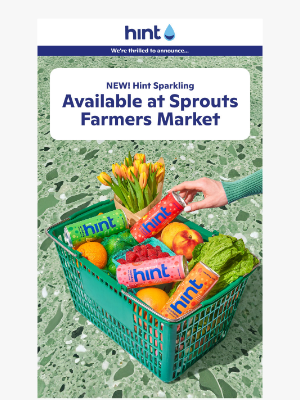 Hint Water - Now at Sprouts: NEW Hint Sparkling 🫧