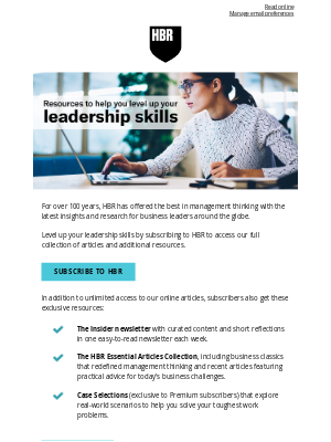 Harvard Business Review - Invaluable content for the leaders of today (and tomorrow)