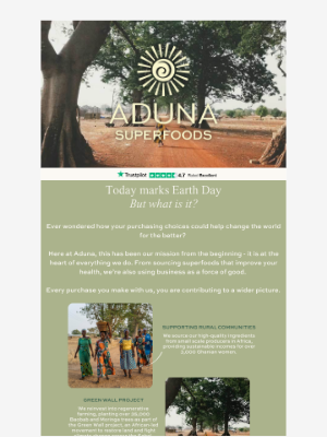 Aduna (United Kingdom) - Celebrate Earth Day with us 🌎
