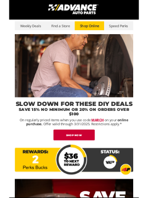 Advance Auto Parts - Hit the Brakes for Bigger DIY Savings