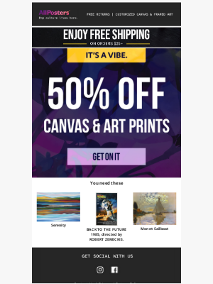 posters.com - 50% off canvas and prints!