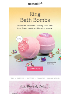 Nectar Bath Treats - NEW: Ring Bath Bombs