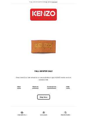 Kenzo - Fall-Winter Sale