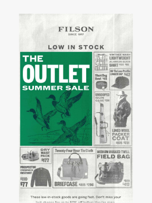Filson - Summer Sale: Low-in-Stock Alert