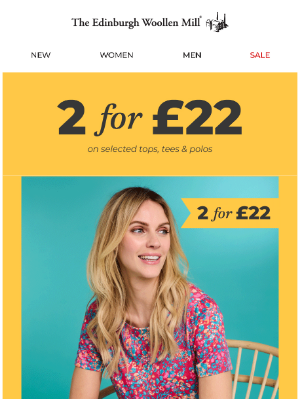 The Edinburgh Woollen Mill (United Kingdom) - 2 T-shirts for £22? What a bargain!