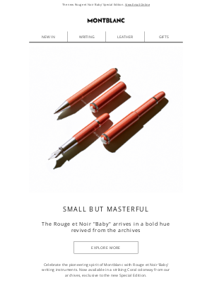 Montblanc - A new color joins the Rouge et Noir 