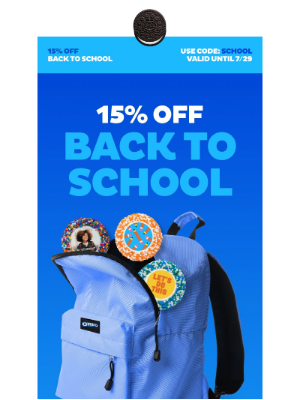 Oreo - 15% Off Back to School Sale!