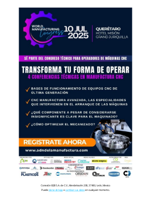 Cluster Industrial (Mexico) - World Manufacturing Congress: tecnología, CNC y networking en un solo lugar