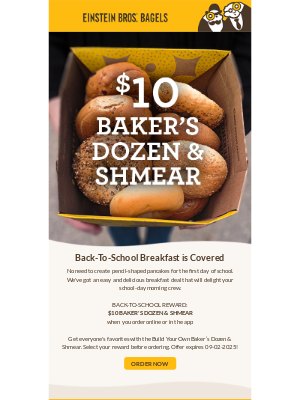 Einstein Bros. Bagels - Save on Back-To-School Breakfast