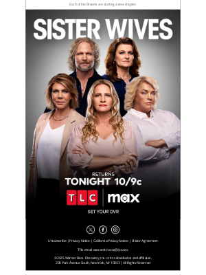 TLC Network - Sister Wives Returns TONIGHT at 10/9c.