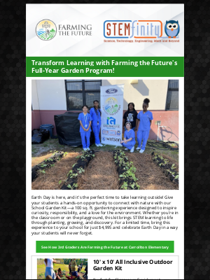 STEMfinity - Grow Something Great for Earth Day – School Garden Kit Now Available