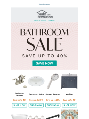 Build - Last Chance To Save With Our Bathroom Sale🚻