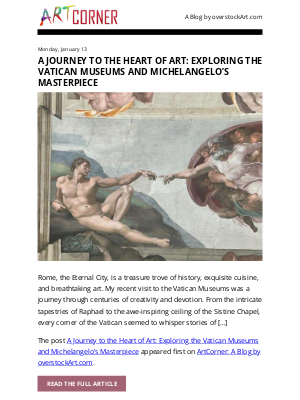 overstockArt - A Journey to the Heart of Art: Exploring the Vatican Museums and Michelangelo’s Masterpiece