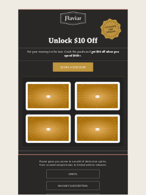 $10 off for Father’s Day.