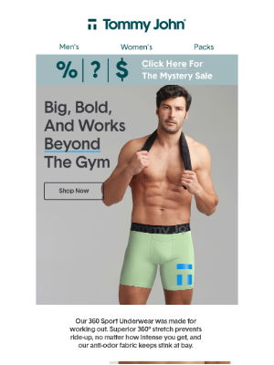 Tommy John - Hit The Gym In NEW 360 Sport Underwear