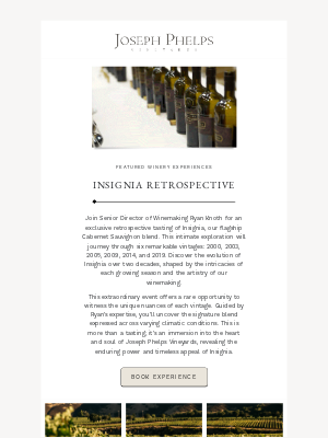 Joseph Phelps Vineyards - New Experience: Insignia Retrospective