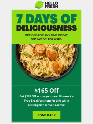 HelloFresh USA - Weeklong flavor just for you, Mailcharts