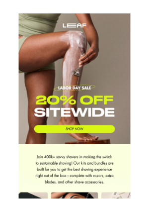Leaf Shave - 20% Off, Almost Gone 😮
