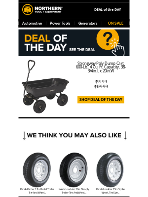 Northern Tool + Equipment - Deal of the Day - Offer Ends Today!