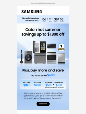 Samsung - ☀️ Last chance, Pearl! Get summer savings of up to $1,800 off