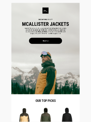 Imperial Motion - One Day Only | 50% Off McAllister Jackets