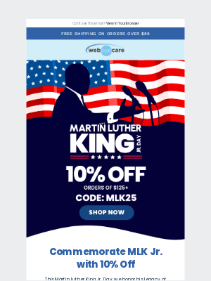 WebEyeCare - Honoring MLK Jr. with 10% Off $125+ 🇺🇸