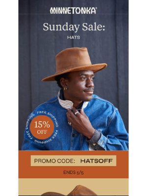Minnetonka Moccasin - Sunday Sale on Hats!