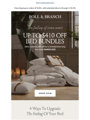 Boll & Branch - Save up to $410 with Bed Bundles