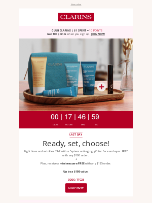 Clarins (Canada) - Free mascara? Yes, but only until tonight 🎁