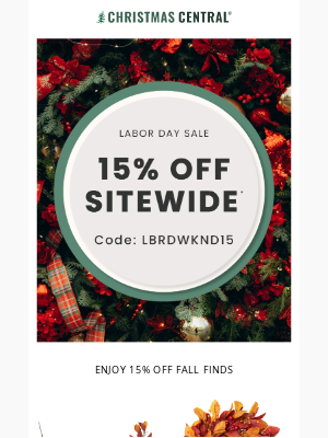 Christmas Central - 🎃✨ Labor Day Treat: 15% Off Christmas & Halloween Decor Sitewide!