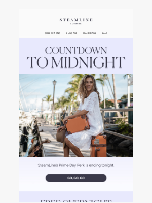 Steamline Luggage - Final Hours: Prime Perks Expire Tonight
