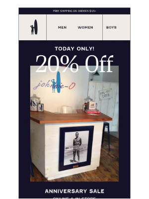 johnnie-O - Ends Tonight: 20% Off Sitewide For Our Anniversary