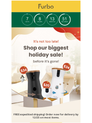 Furbo Dog Camera - LAST CALL! Don't miss our biggest sale! 🎄