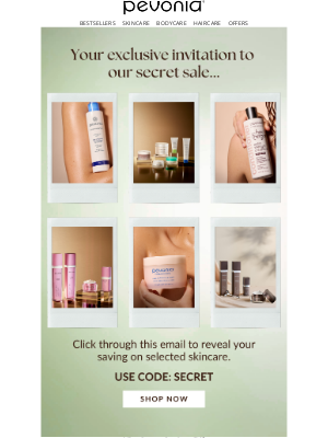 Pevonia Botanica - You’re Invited: Our Secret Sale Is On
