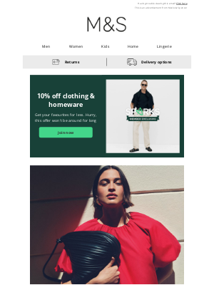 Marks and Spencer USA - Mailcharts, don't miss your 10% off Easter treat