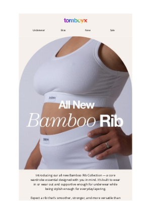 TomboyX - New Collection Drop: Bamboo Rib