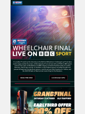 Super league (United Kingdom) - Wheelchair Cup Final LIVE on BBC 🏆