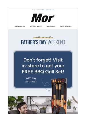 Mor Furniture for Less - Last chance for your FREE gift!