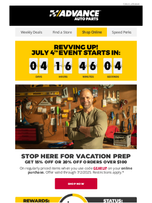Advance Auto Parts - Summer Brake Check: 25% Off DIY Brake Jobs
