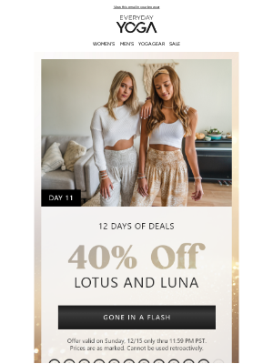 YogaOutlet - 40% OFF Lotus & Luna ✨