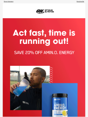 Optimum Nutrition - Act Fast, Time is Running Out! ⏰