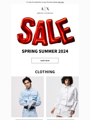Armani Exchange - Don’t Miss the Sale: 40% Off Spring Summer 2024