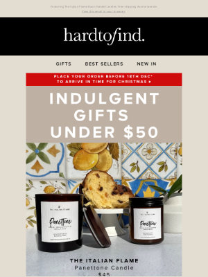 HardToFind(Australia) - Indulgent Christmas Gifts Under $50