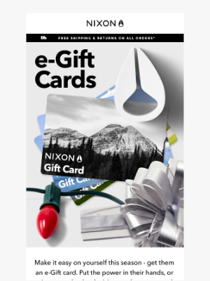 Last Minute Gifts 🤝 e-Gift Cards