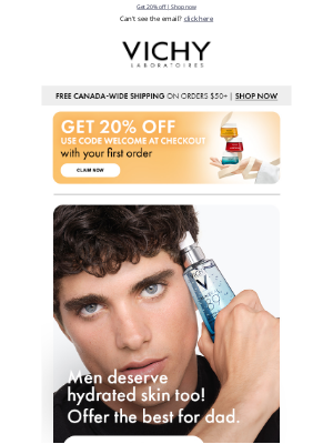 Vichy(Canada) - Jamie, don’t forget 20% off your first order! ✨