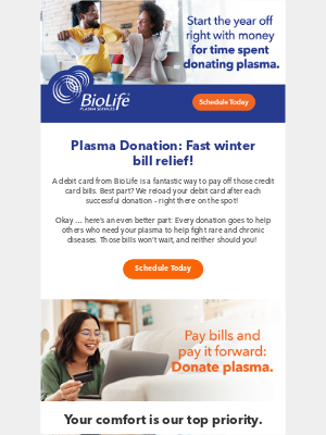 BioLife Plasma - You’re saying goodbye to bill-paying worries! 🙌